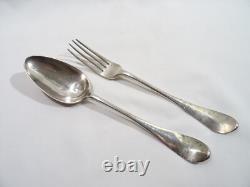 Antique Silver Solid Spoon Fork Rotterdam Netherlands 18th Century