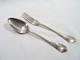 Antique Silver Solid Spoon Fork Rotterdam Netherlands 18th Century