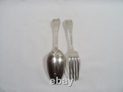 Antique Silver Solid Spoon Fork Rotterdam Netherlands 18th Century