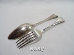 Antique Silver Solid Spoon Fork Rotterdam Netherlands 18th Century