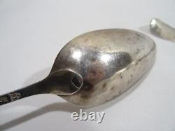 Antique Silver Solid Spoon Fork Rotterdam Netherlands 18th Century