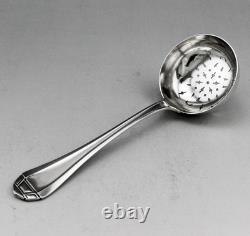 Antique Silver Sugar Sifter or Tea Strainer in Solid Silver, First Standard Mark