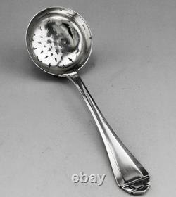 Antique Silver Sugar Sifter or Tea Strainer in Solid Silver, First Standard Mark