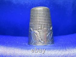 Antique Silver Thimble The Hare and the Tortoise