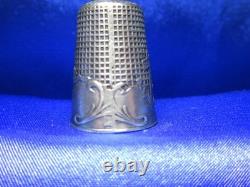 Antique Silver Thimble The Hare and the Tortoise