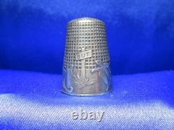 Antique Silver Thimble The Hare and the Tortoise