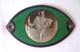 Antique Small Automobile Plaque Saint Christopher Solid Silver Enamelled