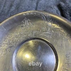 Antique Small Solid Silver Saucer Russian Russia Moscow 1898 XIXth Hallmark