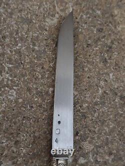 Antique Solid Gold Knife Monogram FD Crown Count's & Solid Silver 36.9 g