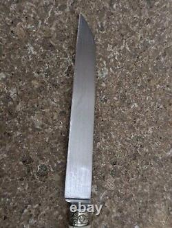 Antique Solid Gold Knife Monogram FD Crown Count's & Solid Silver 36.9 g