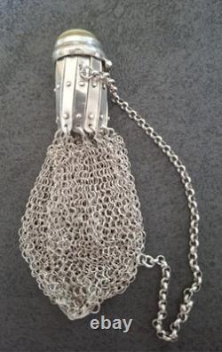 Antique Solid Silver Accordion Coin Purse