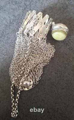 Antique Solid Silver Accordion Coin Purse
