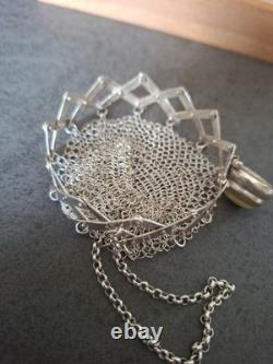 Antique Solid Silver Accordion Coin Purse