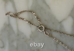 Antique Solid Silver Amethyst Necklace, 925 Hallmarked, Art Deco, Circa 1930