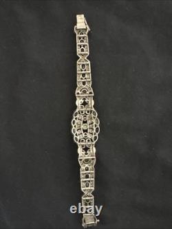 Antique Solid Silver Art Deco Bracelet Ref I883
