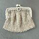 Antique Solid Silver Art Nouveau Coin Purse Decorated With Bow