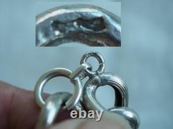 Antique Solid Silver Bracelet with Large Links
