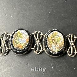 Antique Solid Silver Bracelet with Micro Mosaic to Restore Napoleon III