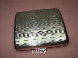 Antique Solid Silver Engraved Cigarette Case PB