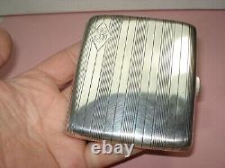 Antique Solid Silver Engraved Cigarette Case PB