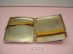 Antique Solid Silver Engraved Cigarette Case PB