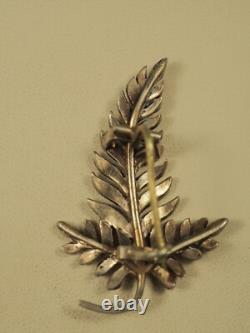Antique Solid Silver Fine Pearls Victorian Seed Pearl Brooch