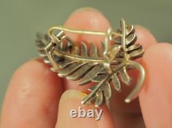 Antique Solid Silver Fine Pearls Victorian Seed Pearl Brooch