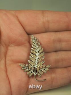 Antique Solid Silver Fine Pearls Victorian Seed Pearl Brooch