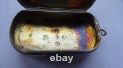 Antique Solid Silver Gilt Vinaigrette Pendant - 19th Century