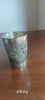 Antique Solid Silver Goblet from Vietnam