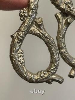 Antique Solid Silver Grape Scissors