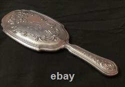 Antique Solid Silver Hand Mirror 1900
