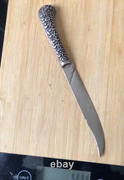 Antique Solid Silver Knife with 800 Hallmark