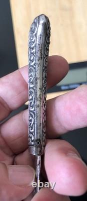 Antique Solid Silver Knife with 800 Hallmark
