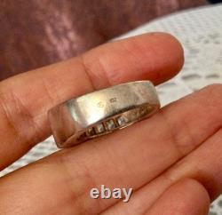 Antique Solid Silver Lot of Large Vintage Rings 58-59 Stone Signet Rings