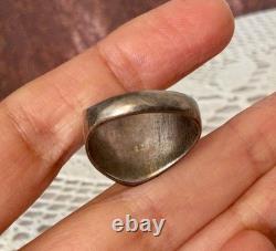 Antique Solid Silver Lot of Large Vintage Rings 58-59 Stone Signet Rings