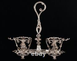 Antique Solid Silver Oil Holder by Silversmith Debain & Flamant 19th Century