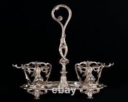 Antique Solid Silver Oil Holder by Silversmith Debain & Flamant 19th Century