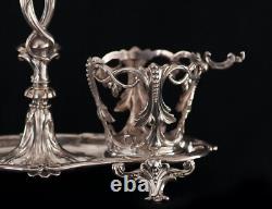 Antique Solid Silver Oil Holder by Silversmith Debain & Flamant 19th Century