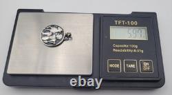 Antique Solid Silver Pendant Medal - Saint John the Baptist and the Lamb #F2