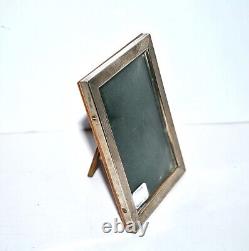Antique Solid Silver Photo Frame with 800 Hallmark and Guilloché Border 11x8