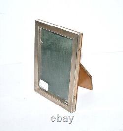 Antique Solid Silver Photo Frame with 800 Hallmark and Guilloché Border 11x8