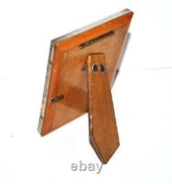 Antique Solid Silver Photo Frame with 800 Hallmark and Guilloché Border 11x8