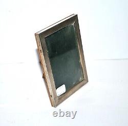 Antique Solid Silver Photo Frame with 800 Mark Guilloché Border 11x8