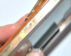 Antique Solid Silver Photo Frame with 800 Mark, Guilloché Frame 11.5x8.5