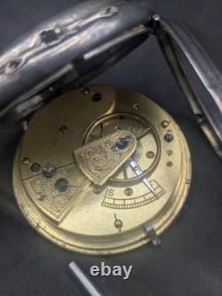 Antique Solid Silver Pocket Watch with Balance Wheel OK, to be Restored