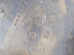 Antique Solid Silver Pocket Watch with Balance Wheel OK, to be Restored