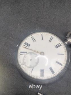 Antique Solid Silver Pocket Watch with Balance Wheel OK, to be Restored