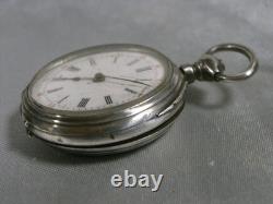 Antique Solid Silver Pocket Watch with Gold Decoration Marie