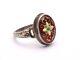 Antique Solid Silver Ring And Enamel Bressans Regional Jewel Nineteenth T57